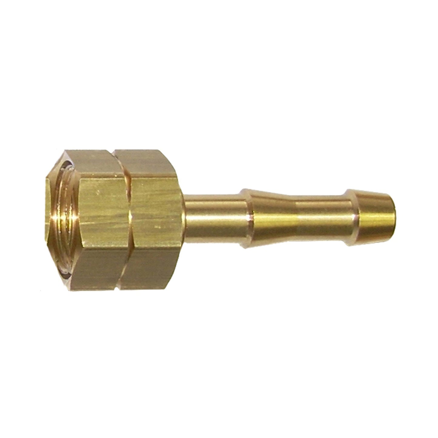 Boquilla de manguera Hasmi con tuerca de 3/8", conexión L de 3/8", latón