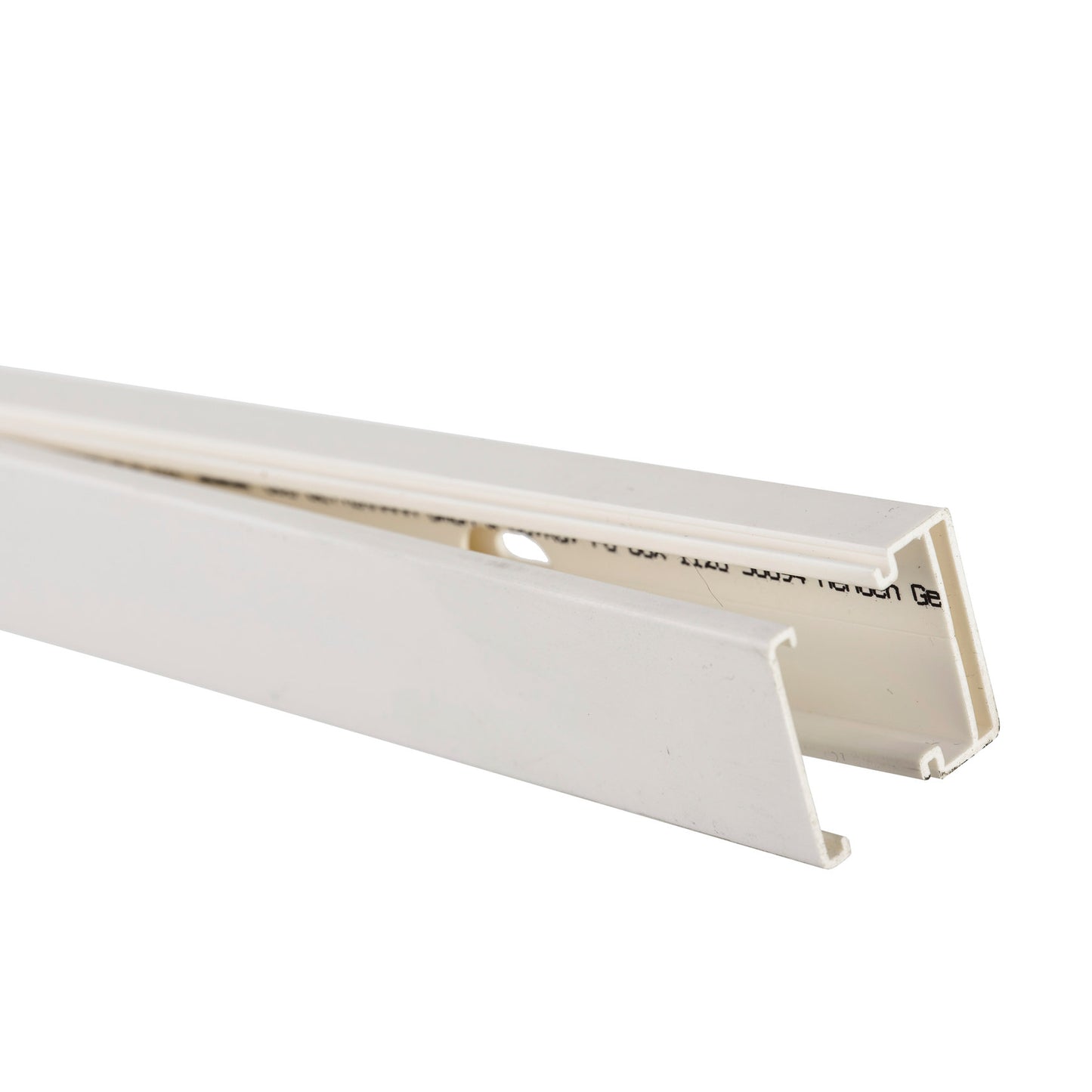 Canaleta para cables OBO con tapa y doble fondo, tipo WDK 13025, 13 x 25 x 2000 mm, blanca