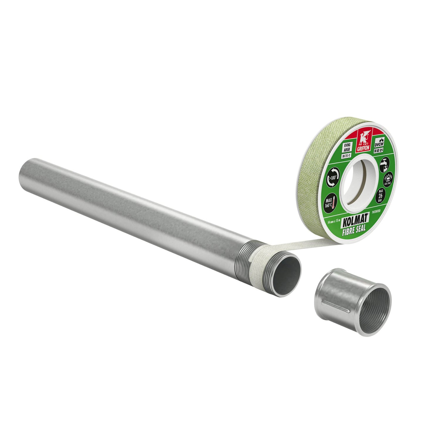 Griffon Kolmat Fibre Seal sealing tape, w = 14 mm, l = 15 m