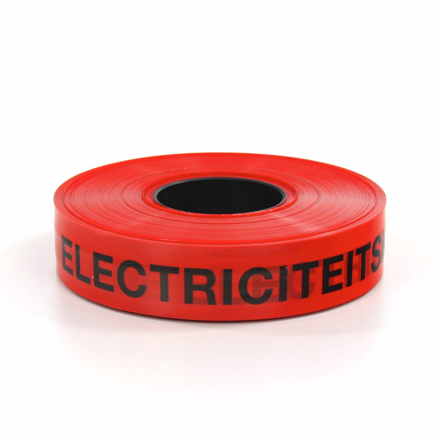 Warning tape, polyethylene, electricity, red, roll of 250 m