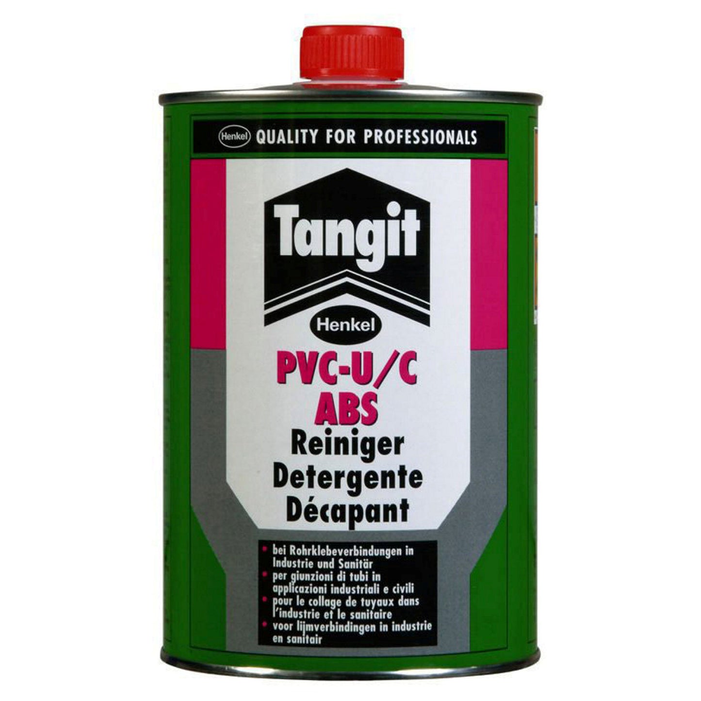 Tangit cleaner for rigid PVC, PVC C and ABS adhesive joints, 1000 ml can