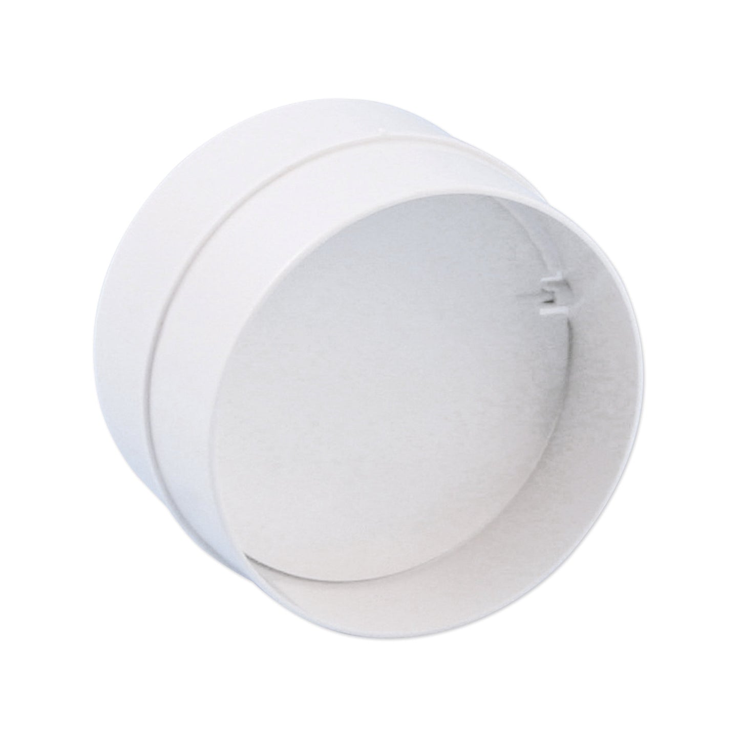 Nedco socket with non-return valve, for kitchen ventilation, PVC, 2x spigot, Ø 150 mm