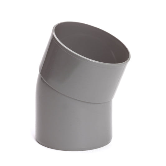 Codo de bajante Dyka de 22°, PVC, cola interior x espiga, gris, 70 mm