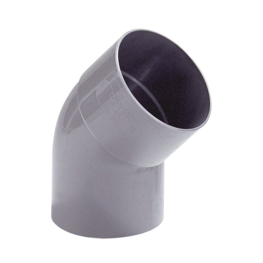 Codo de bajante Dyka de 45°, PVC, cola interior x espiga, gris, 80 mm