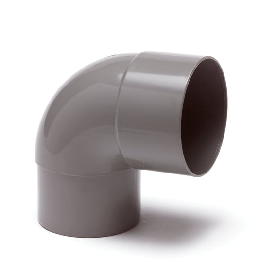 Codo de bajante Dyka de 87,5°, PVC, cola interior x espiga cónica, gris, 70 mm