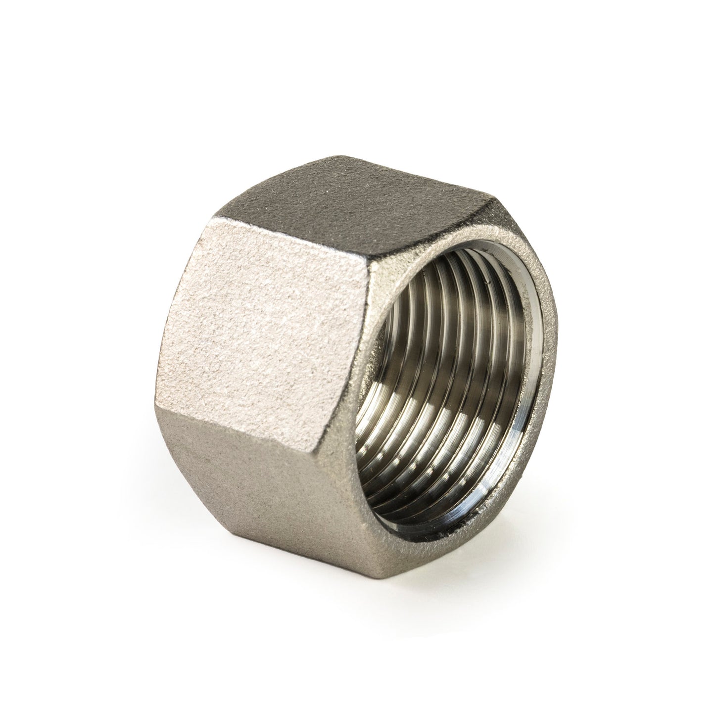 End cap, 6-sided, stainless steel, "lost wax", female thread, BSP 1¼"