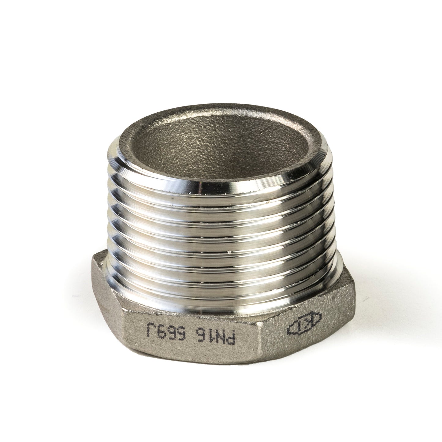 Reducing ring, stainless steel, "lost wax", male thread x female thread, BSP 1½" x 1"