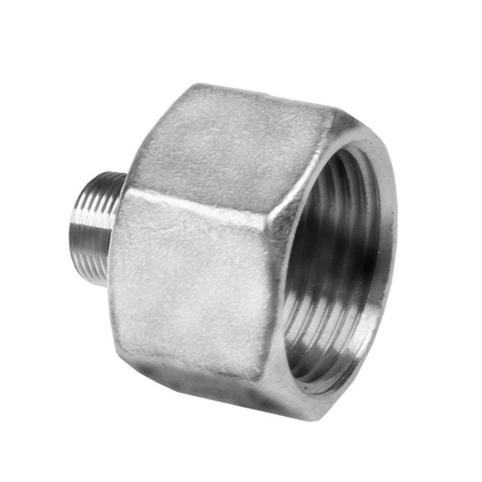 Stainless steel reducing ring, "lost wax", male thread x female thread, BSP ¼" x 3/8"