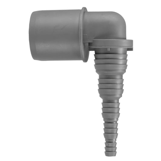 Airfit hose barb, PP, 90°, grey, 40 x 25 - 8 mm hose barb
