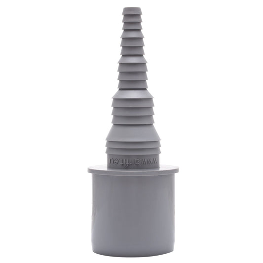 Airfit hose barb, PP, straight, grey, 40 x 25 - 8 mm hose barb