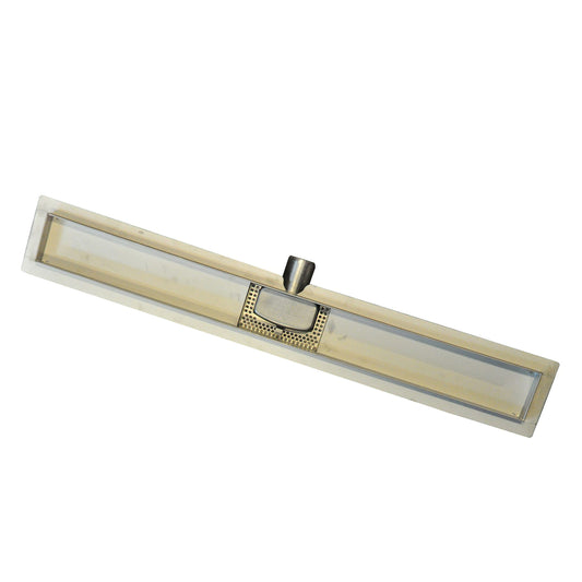W-drain shower drain, door version, with flange, excluding grate, l = 800 mm