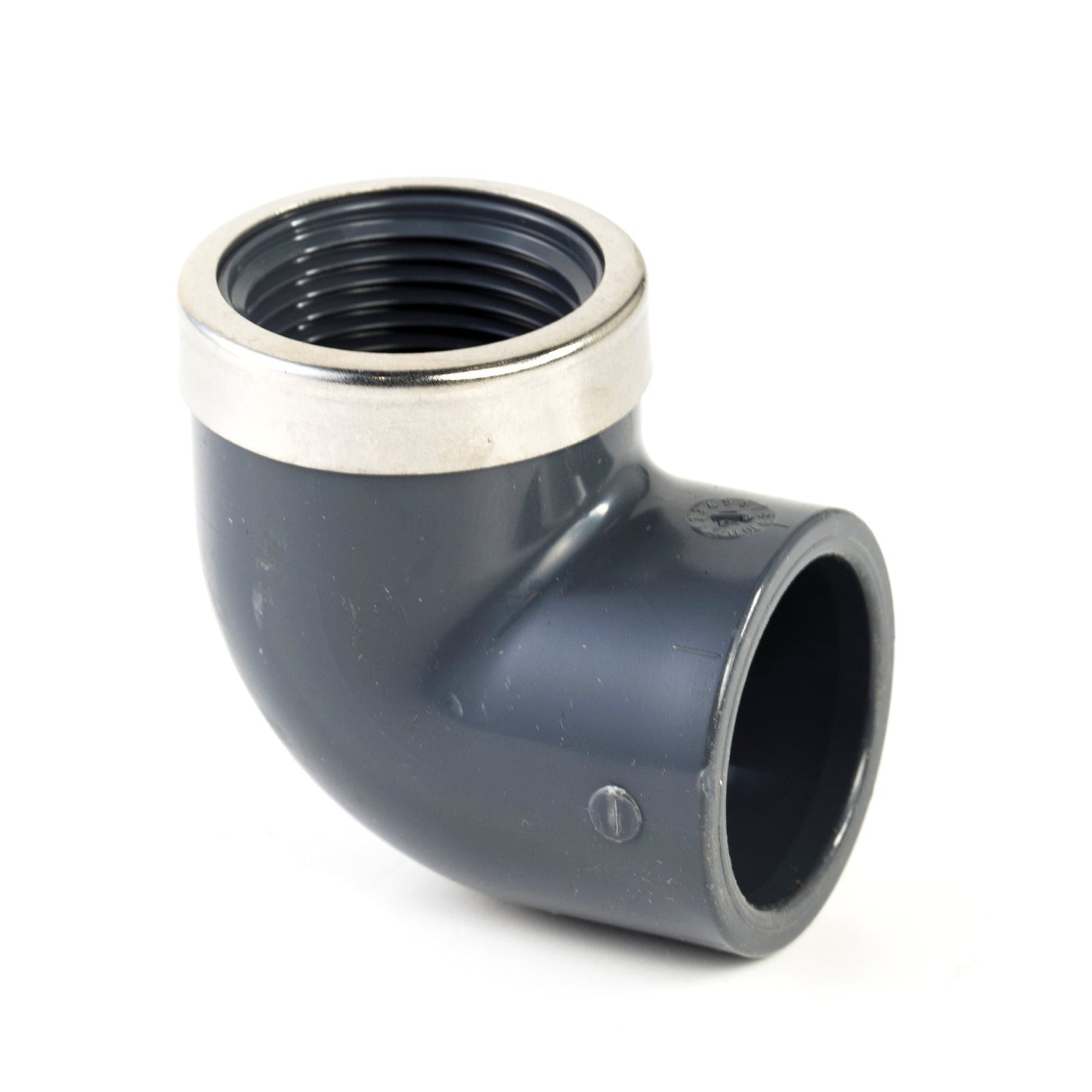 VDL elbow 90°, PVC, internal glue x female thread, 16 bar, 40 mm x 1¼", with reinforcement ring