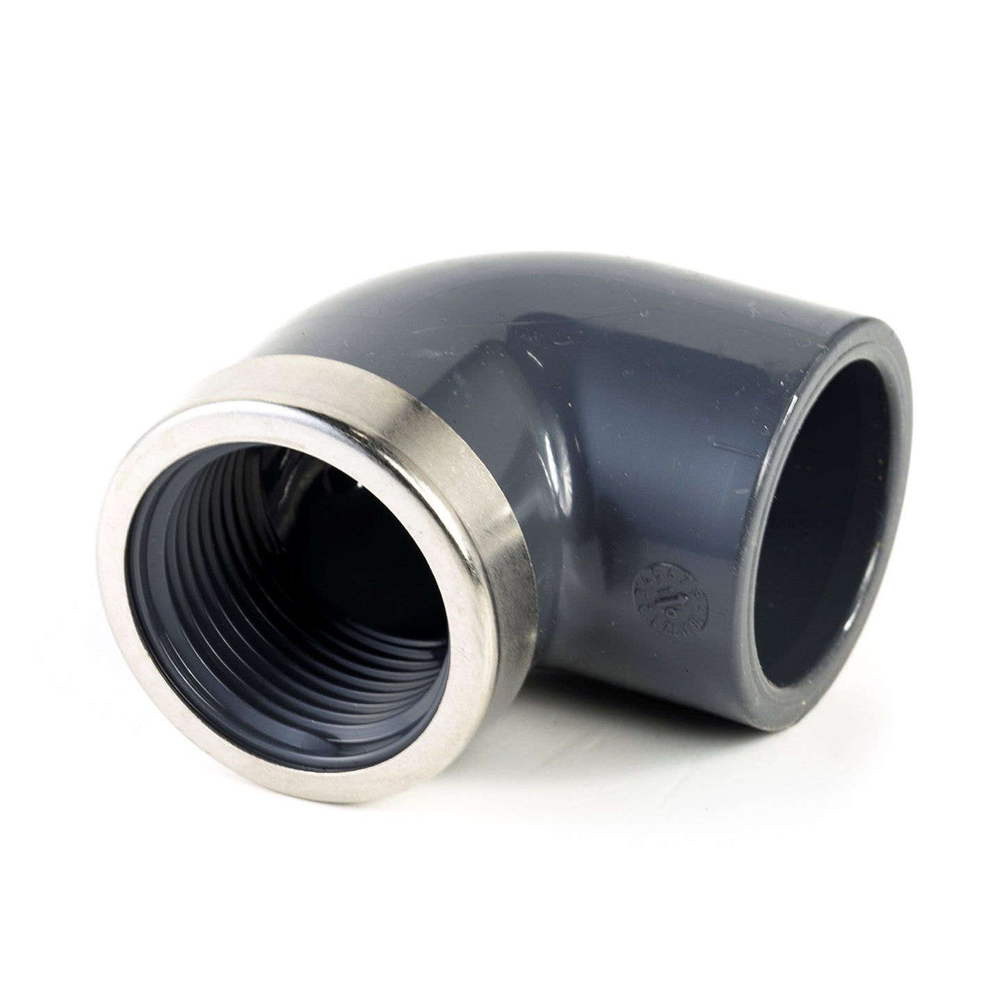 VDL elbow 90°, PVC, internal glue x female thread, 16 bar, 40 mm x 1¼", with reinforcement ring