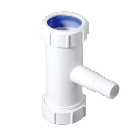Pieza en T McAlpine con conexión para lavavajillas, PP, blanco, 40 x 40 mm