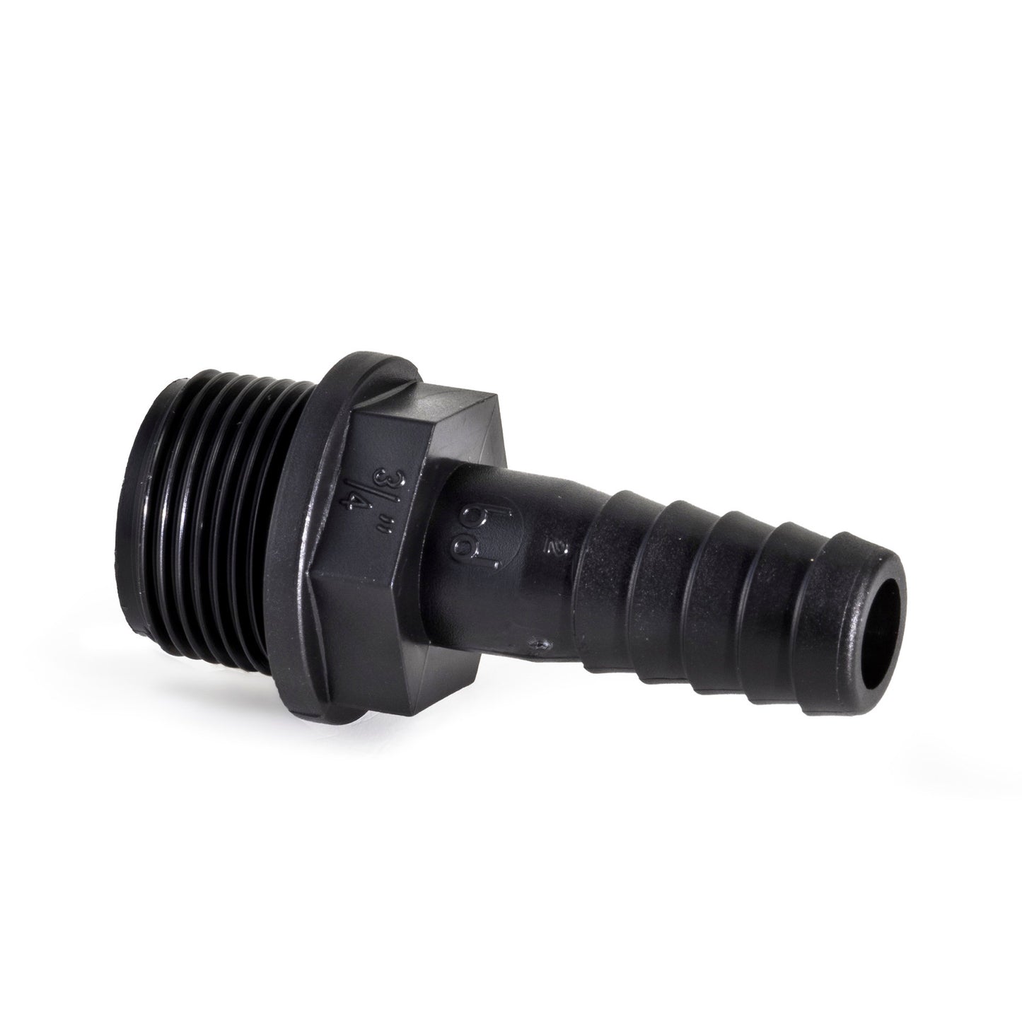 BD hose barb, PP, male thread x hose barb, 2½" x 63 mm