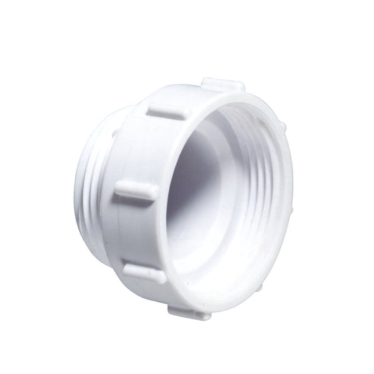 Anillo reductor McAlpine con anillo de goma, PP, blanco, rosca hembra x rosca macho, 1¼" x 1½"