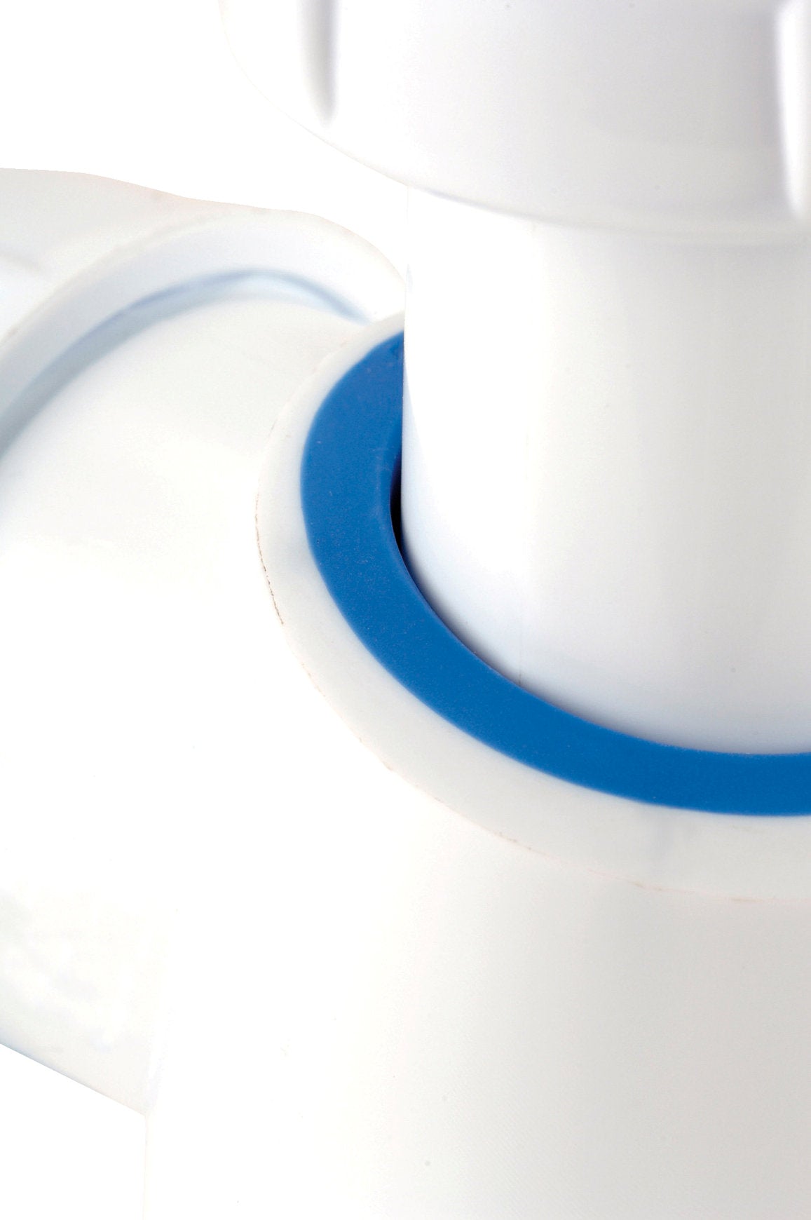 Sifón para botellas Nicoll, tipo Easyphon, con tuerca de unión y abrazadera, PP, blanco, 1¼" x 40 mm