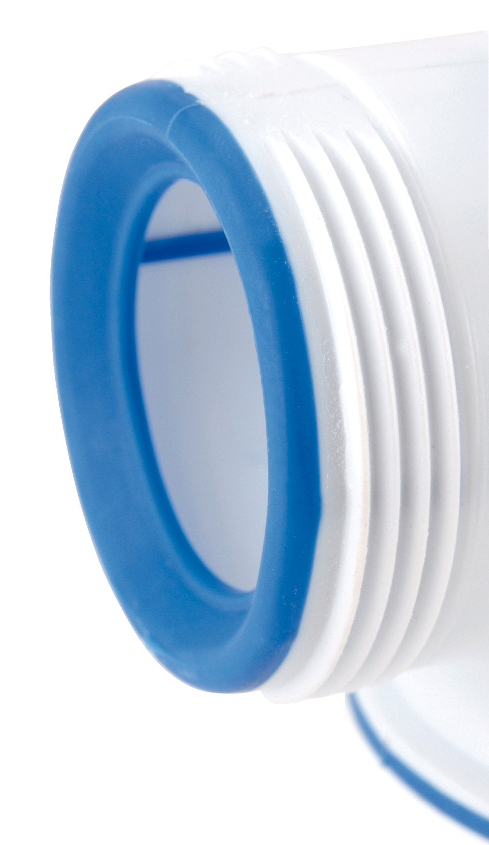 Sifón para botellas Nicoll, tipo Easyphon, con tuerca de unión y abrazadera, PP, blanco, 1¼" x 40 mm
