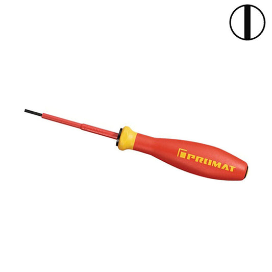 Promat slotted screwdriver, VDE-insulated, slot 3 mm, l = 205 mm, blade length 100 mm