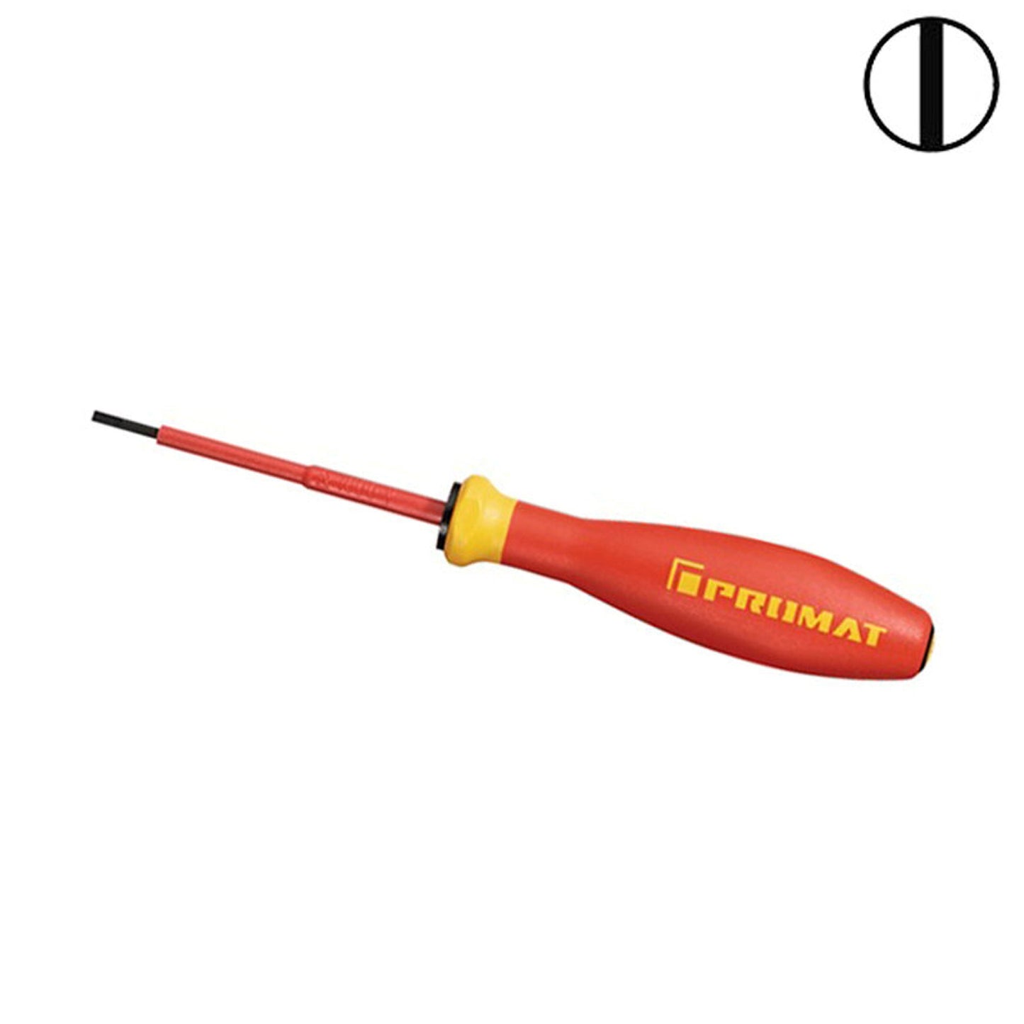 Destornillador de punta ranurada Promat, con aislamiento VDE, ranura de 5,5 mm, longitud de la hoja: 240 mm, longitud de la hoja: 125 mm