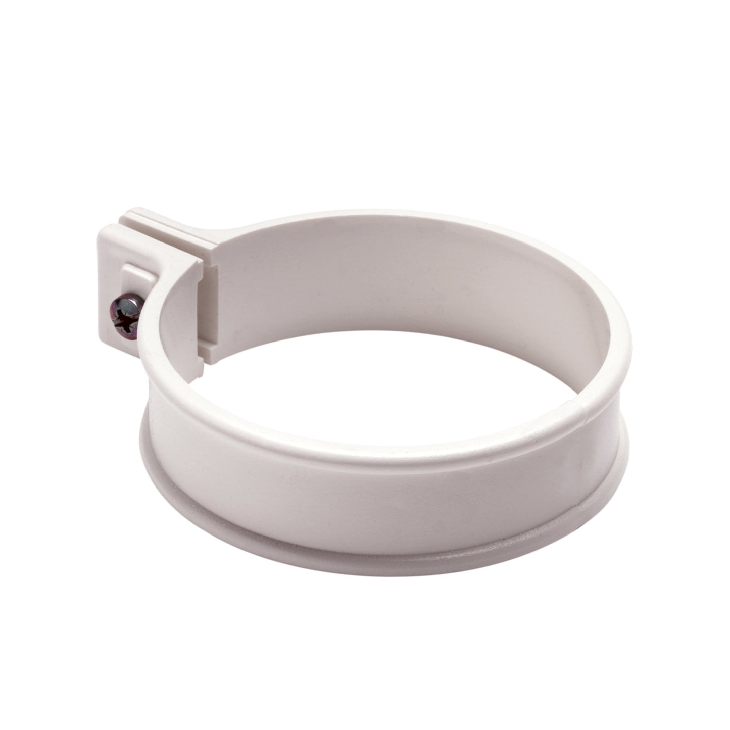 Dyka rainwater downpipe bracket, PVC, model B, white, 100 mm