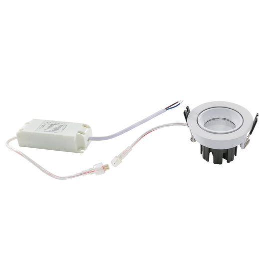 Adurolight® recessed LED spotlight set, Mona, dimmable, 6.5 W, 2700 K