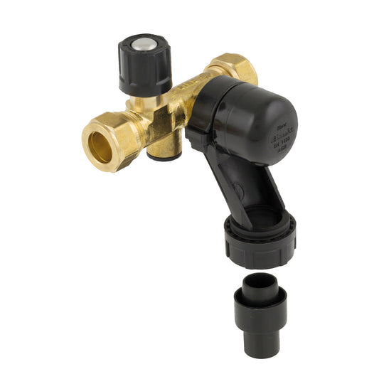 Bonfix inlet combination, Kiwa, 8 bar, 2x compression, 15 x 15 mm