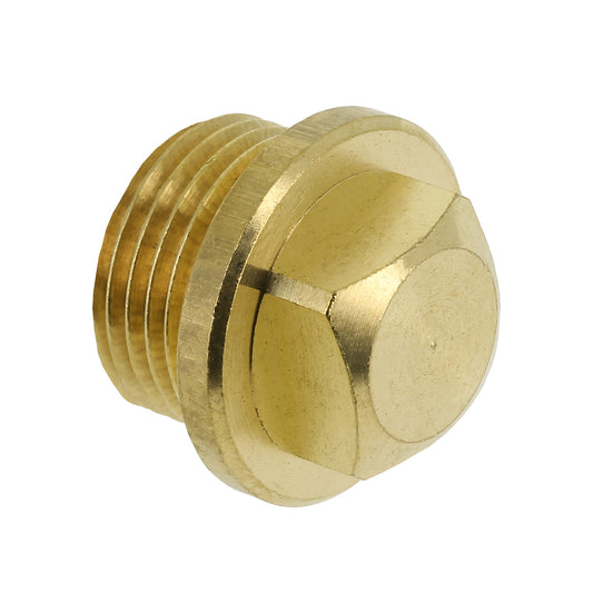 Bonfix plug, brass, square, 1x male thread, 1/8"