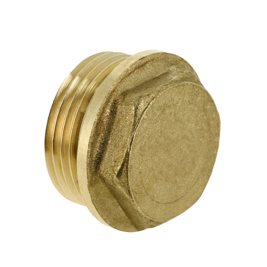 Tapón Bonfix de latón hexagonal con rosca macho de 2"
