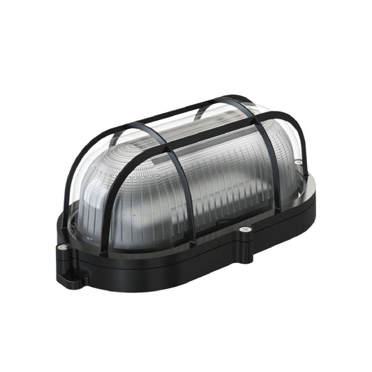 Q-Link bulleye oval, LED, 7 W, splashproof, IP65, black