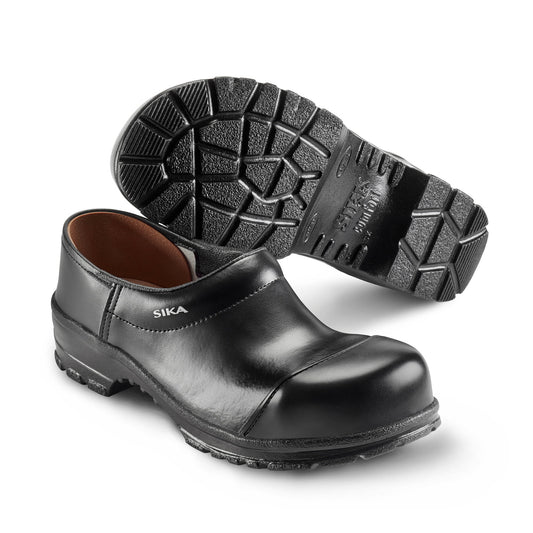 Sika 29 Comfort shoe clogs with crawl toe and PU sole, black, S3, size 45