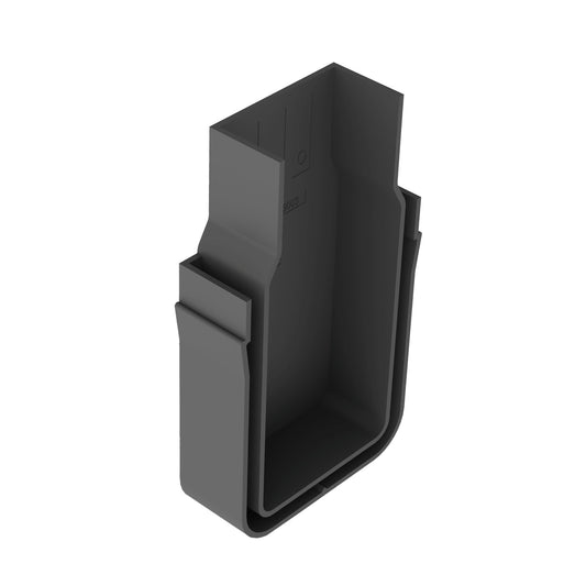 ACO end piece, type SlimLine, PVC, grey, 6.1 x 10 cm