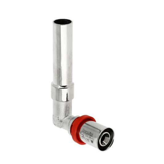 Bonfix Alu press transition elbow 90°, press x spigot, KOMO, 16 x 15 mm