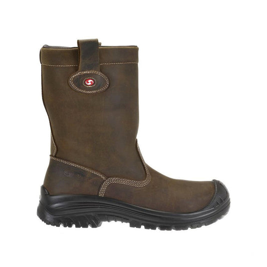 Sixton Peak safety boots, type Montana, brown, Air liner, S3, Metal Free, size 44