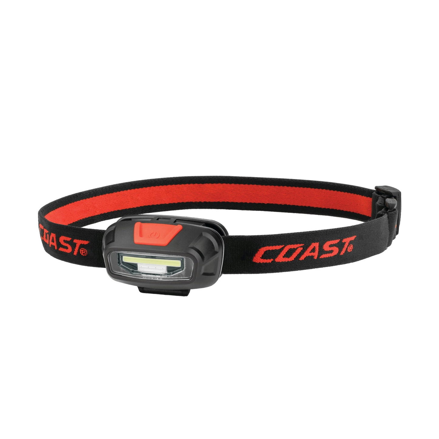 Linterna frontal LED Coast, incluye 3 pilas AAA, 251 lúmenes, regulable, luz roja y blanca.
