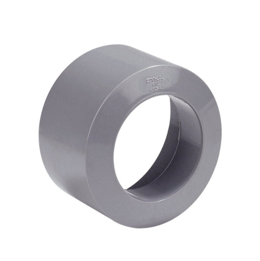 Dyka rainwater- / drainage pipe reducing ring, PVC, internal x external glue, grey, 80 x 125 mm