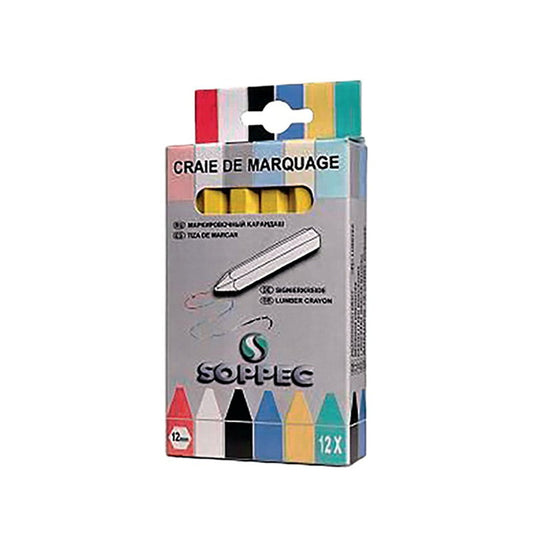 Soppec marker crayons, yellow, box of 12
