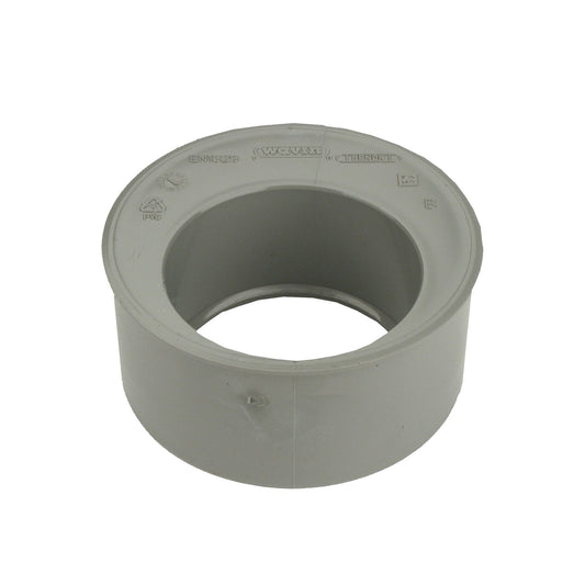 Wavin reducing ring, PVC, centric, internal x external glue, grey, KOMO, 50 x 40 mm