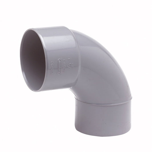 Curva Wavin 88°, PVC, encolado interior x exterior, gris, KOMO, 40 mm