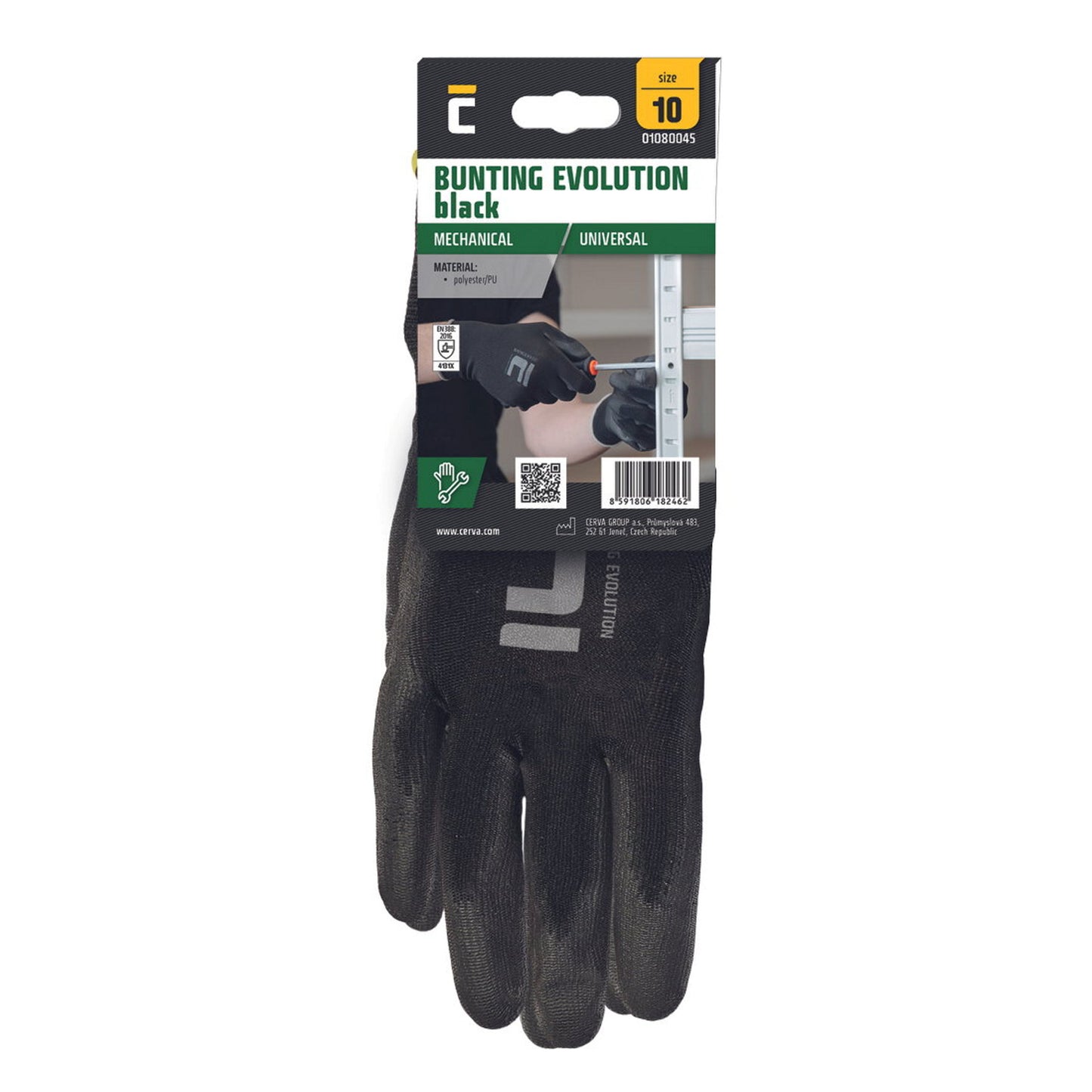 Bunting Black Evo work gloves, size 11, 1 pair