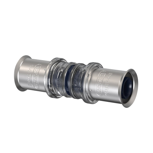 Acoplamiento Wavin Tigris, PPSU, acero inoxidable, 2 prensas, tipo K5, EPDM, 16 mm