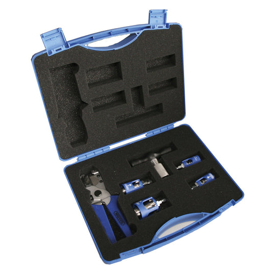 Wavin Tigris deburrer set with pipe cutter, for plastic and aluminium tube, 16 - 20 - 25 mm