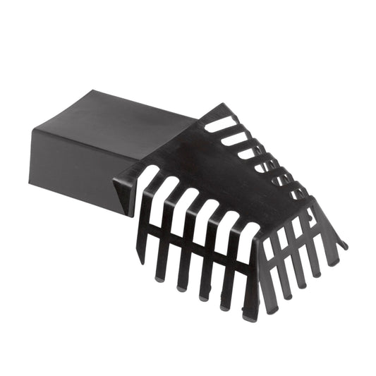 Dyka leaf catcher, PE, model U, for parapet outlet, black, 60 x 100 mm, not for lead adhesive plate
