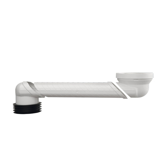 Abu toilet offset bend, offset length 60 to 350 mm, 90/110 mm, white