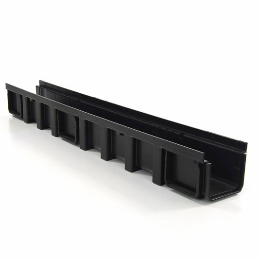 Nicoll drainage channel, type Connecto 100, PP, excl. grate, mounting edge,A15, 100 x 13.6 x 11.5 cm