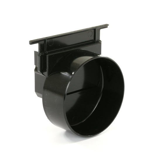 Nicoll end piece, type Connecto 100, PVC, black, for art. no. 254299 and 254338, 110 mm