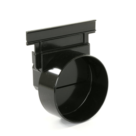 Nicoll end piece, type Connecto 100, PVC, black, for art. no. 254298, 254339 and 254341, 110 mm
