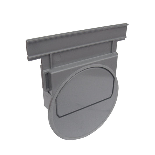 Nicoll end piece, type Connecto 100, grey, for art. no. 254531, 254532, 254535, 254536