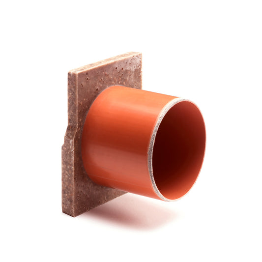 Anrin end piece with outlet, type SELF-ECO, polymer concrete, 12 x 8 cm, 110 mm