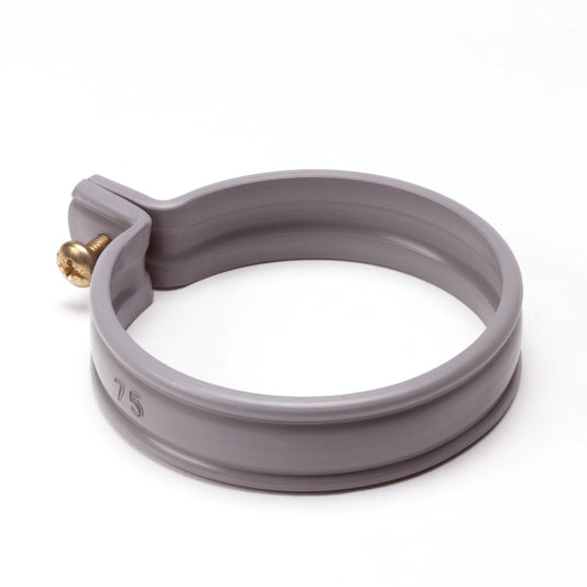Walraven pipe clamp, PVC, model B, grey, 50 mm